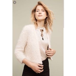 Anthropologie- Knitted and Knotted Fuzzy Cardigan